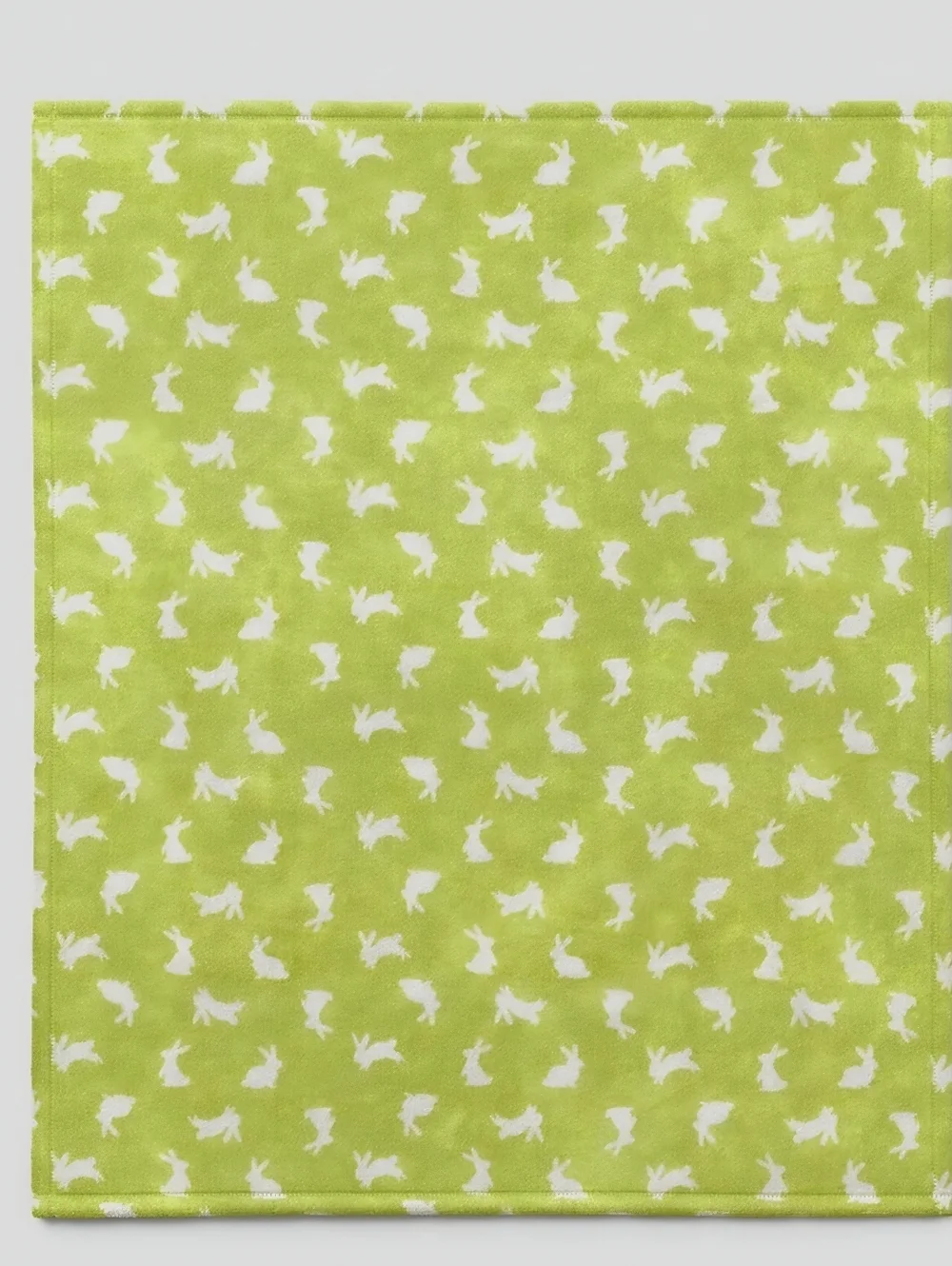 Easter Plush Bunny Printed Throw Blanket Green Ivory 60 × 50 Room Essentials NWT
